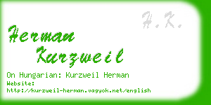 herman kurzweil business card